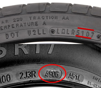 Маркировка даты изготовления шины Лада Гранта (ВАЗ 2190)