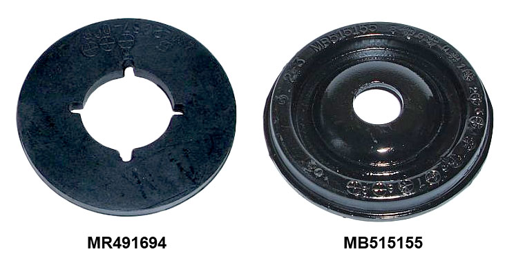 Упругая шайба верхняя MR491694 и нижняя MB515155 кронштейна редуктора Mitsubishi Outlander I 2003 - 2008