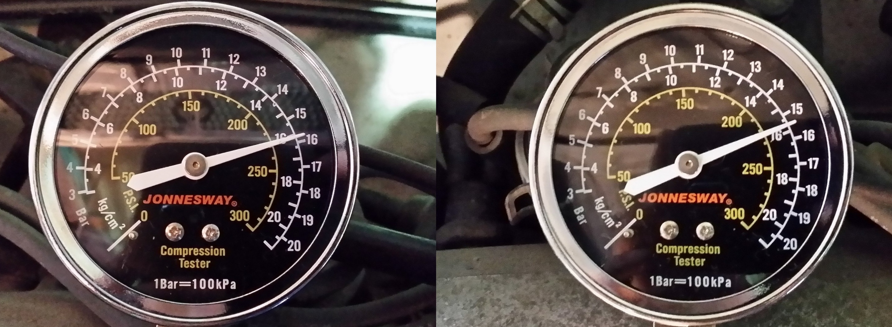 Разность компрессии в цилиндрах двигателя Toyota RAV4