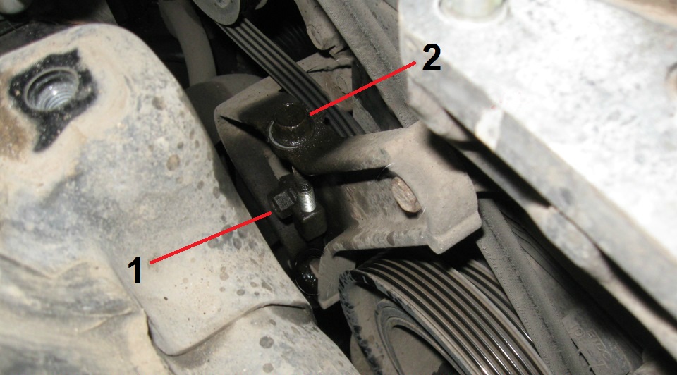 Последовательность регулировки натяжения ремня привода насоса гидроусилителя рулевого управления двигателя 6B31 Mitsubishi Outlander XL