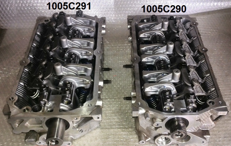 Левая 1005C291 и правая 1005C290 Головки блока цилиндров двигателя 6B31 Mitsubishi Outlander XL