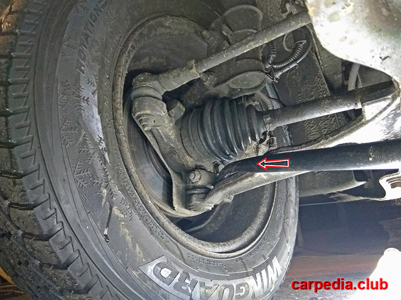 Проверка люфта шаровой опоры поперечного рычага передней подвески Fiat Scudo I