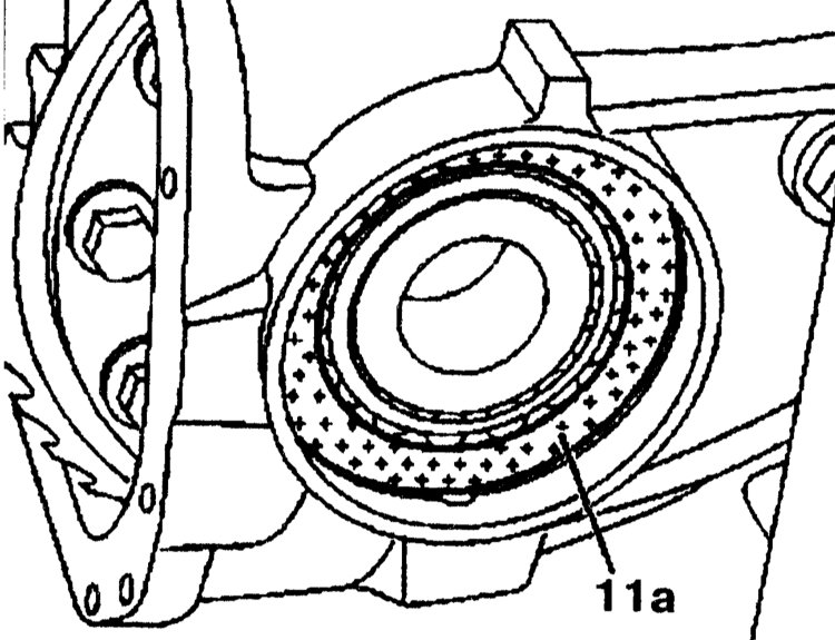 Наружные кольца роликовых подшипников из корпуса редуктора Mercedes Benz W203