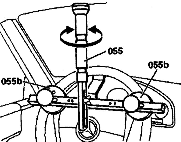 Проверка и регулировка схождения передних колёс Mercedes-Benz W203