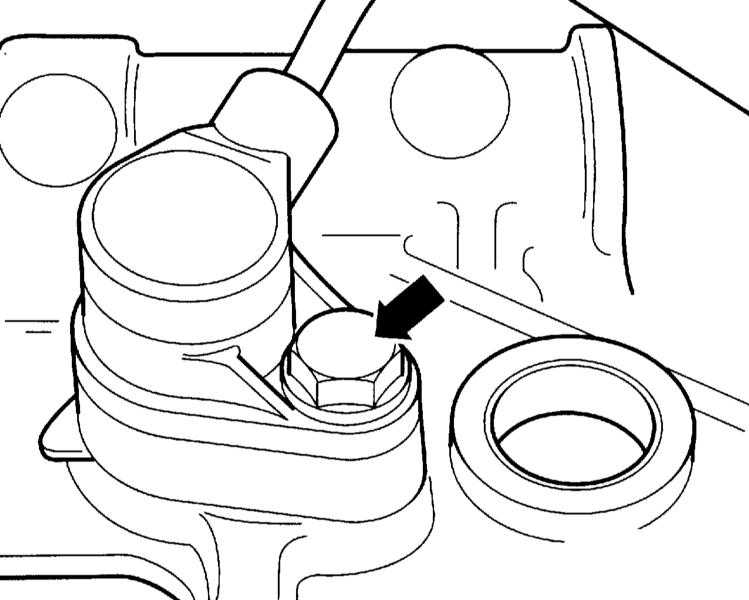 Отсоединение датчика числа оборотов двигателя Audi A4
