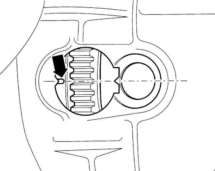 Установка двигателя в ВМТ поршня первого цилиндра двигателя (ручная КПП) Audi A4 2