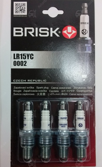 Свечи зажигания Brisk LR15YC двигателя Daewoo Sens