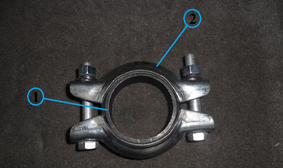Хомут соединения труб основного и дополнительного глушителей Лада Гранта (ВАЗ 2190)