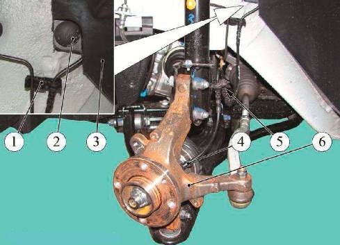Детали крепления датчика скорости вращения переднего колеса Lada Largus