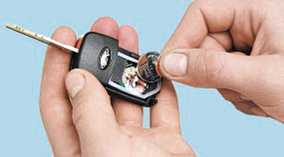 Извлечение батарейки ключа автомобиля Chery Tiggo