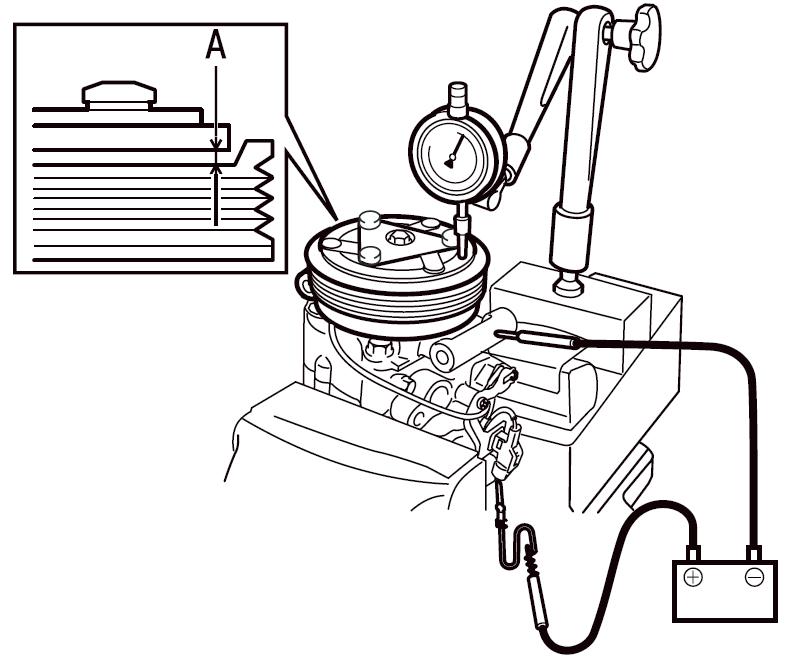 Индикатор биения прижимной пластины компрессора кондиционера Лада Гранта