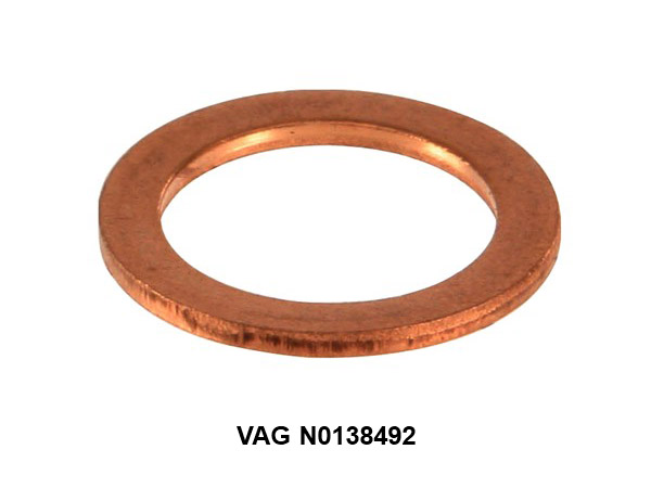 Уплотнительное кольцо VAG N0138492 пробка масляного поддона Skoda Rapid