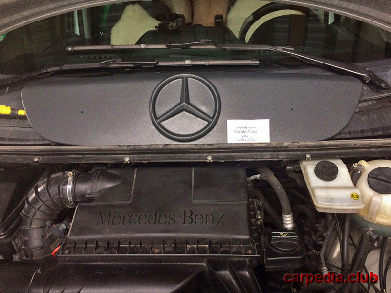 Зимняя решетка радиатора на автомобиле Mercedes-Benz Vito W639 2007
