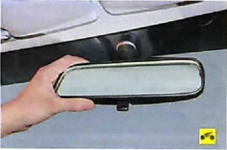 Регулировка внутреннего зеркала Nissan Almera