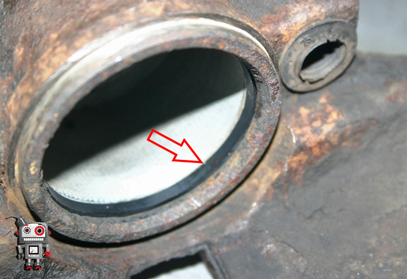 Расположение уплотнительной манжеты поршня тормозного механизма Volkswagen Passat B6 2005-2010
