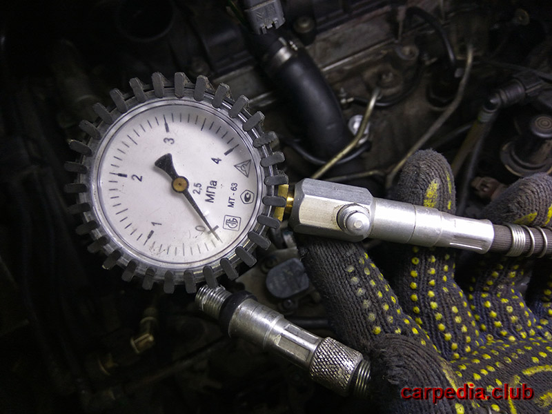 Измерение компрессии дизельного двигателя Peugeot Expert I 1995 - 2006