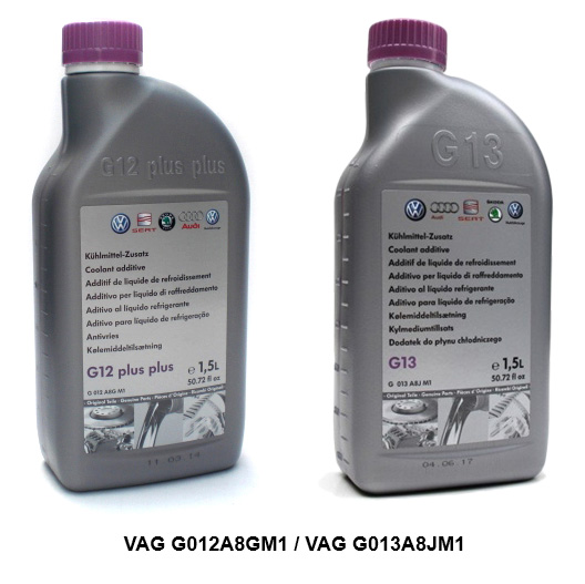 Охлаждающая жидкость допуск VAG TL-774G G12 Plu Plus или G13 VAG G012A8GM1 VAG G013A8JM1