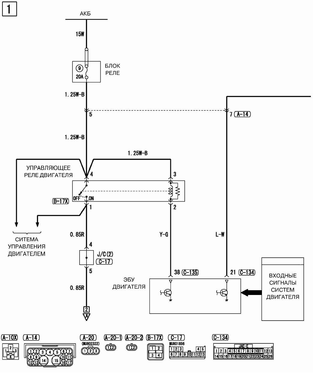 Система охлаждения двигателя схема 1 Mitsubishi Outlander I 2003 - 2008