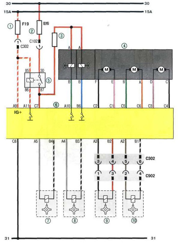 Схема анти-блокировочной системы Chevrolet Lanos
