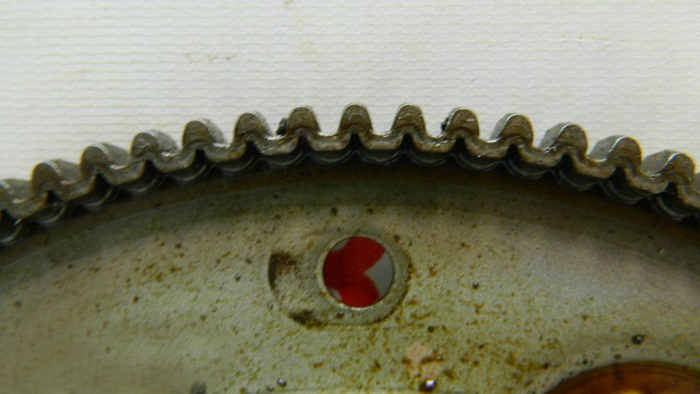 Техническое состояние зубьев пластины привода гидротрансформатора вариатора Mitsubishi Outlander XL