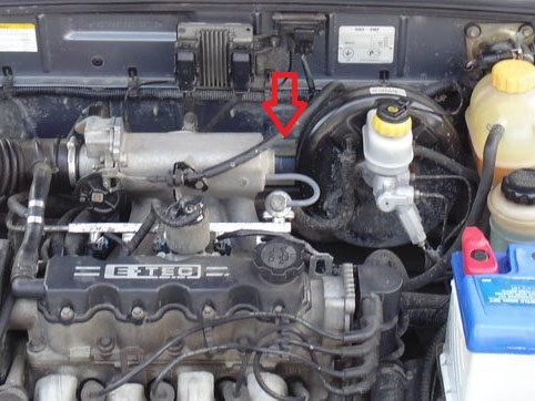 Расположение топливного фильтра Chevrolet Lanos