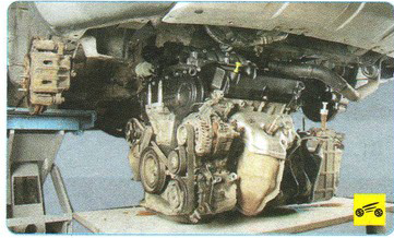 Извлечение силового агрегата Mitsubishi Outlander XL II