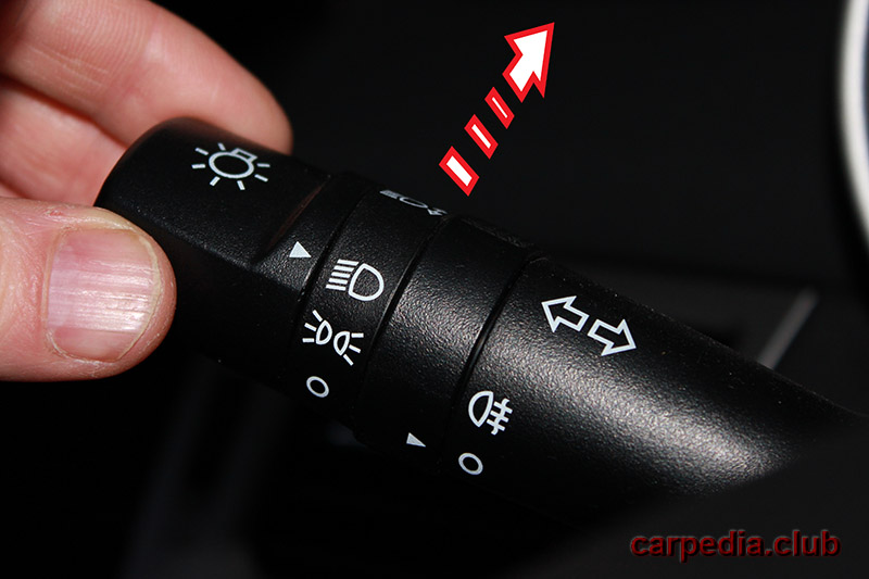 Включить дальний свет на автомобиле Hyundai Elantr J5 MD
