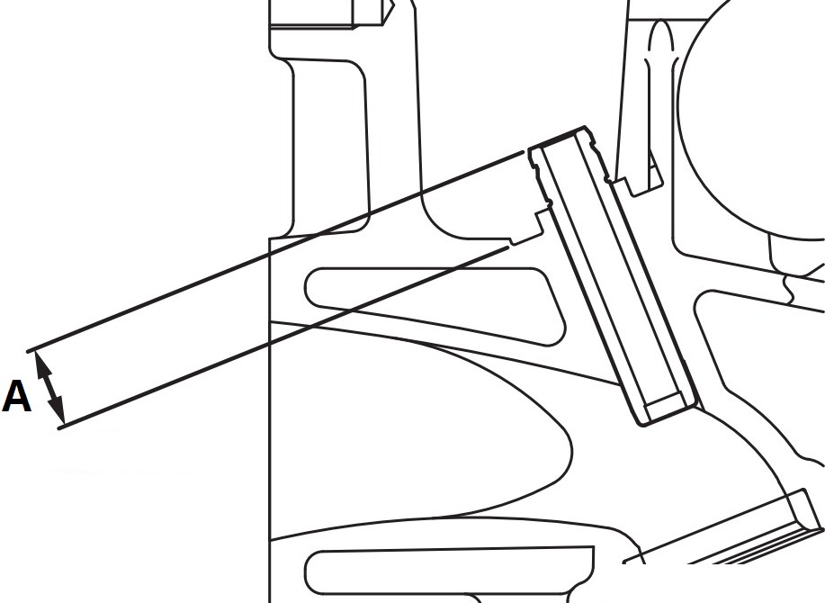 Проверочный параметр установки направляющей втулки клапана ГРМ двигателя 4B12 Peugeot 4007