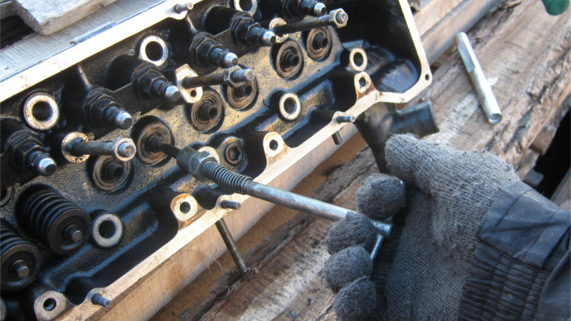 Притирка клапана газораспределительного механизма двигателя 4B12 Peugeot 4007
