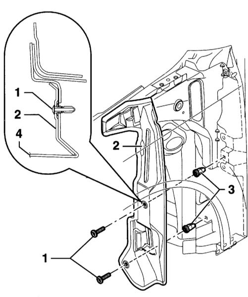 Снятие креплений переднего крыла Audi A4 2