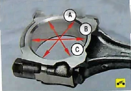 Измерение внутреннего диаметра головки шатуна Nissan Almera Classic