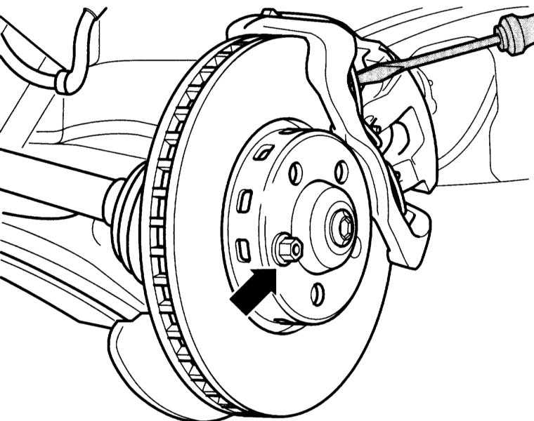 Фиксация тормозного диска Audi A4 2 (B6)