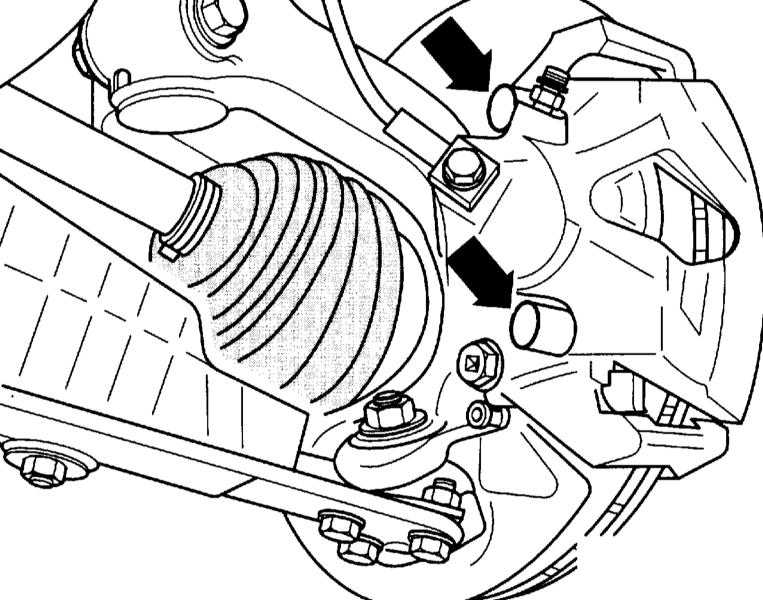 Снятие крышки тормозного диска Audi A4 2