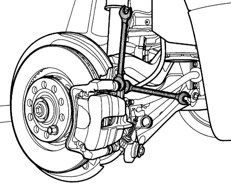 Снятие креплений суппорта тормозных механизмов задних колес Audi A4 2