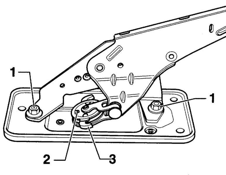Схема рычага стояночного тормоза Audi A4 (B6)
