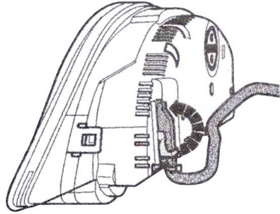 Отсоединение разъема колодки проводов комбинации приборов Audi A4 II (B6)