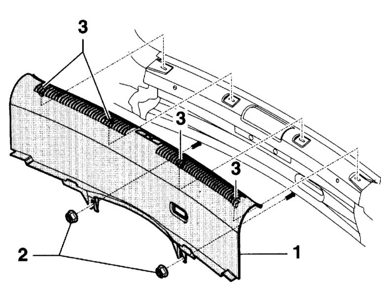 Снятие и установка перекрытия задка Audi A4 II (B6)