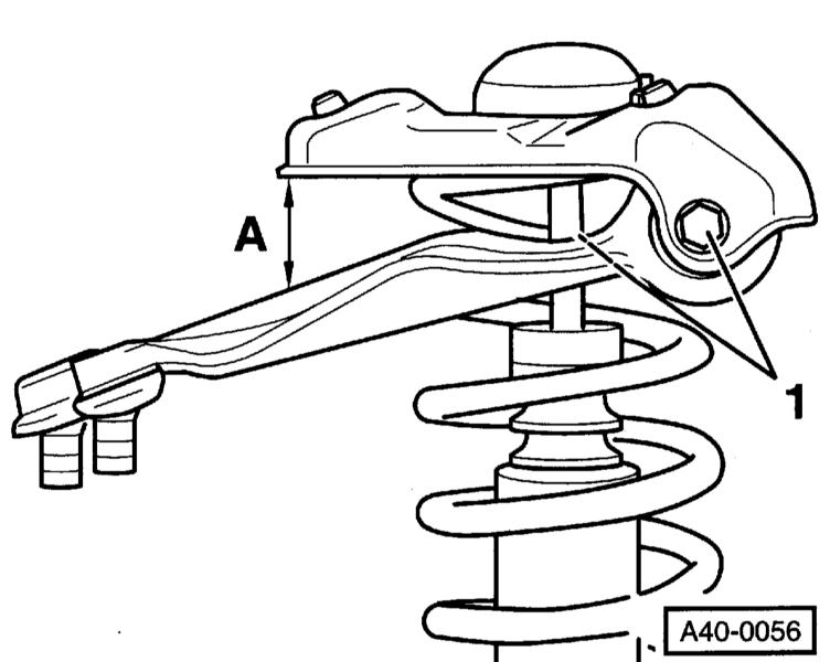 Установка амортизатора передней подвески Audi A4