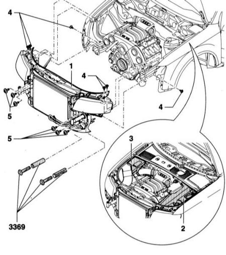 Установка передней панели Audi A4