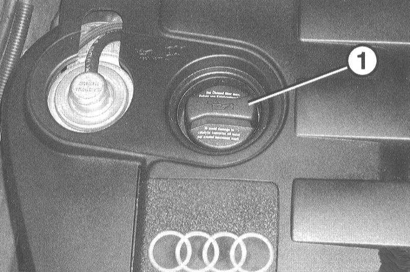 Заполнение системы двигательным маслом Audi A4