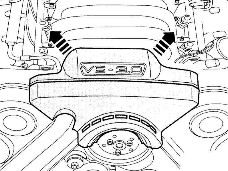 Передняя крышка двигателя Audi A4 