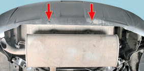 Расположение пистонов нижнего крепления заднего бампера Nissan Qashqai