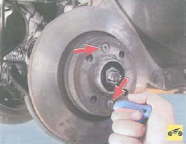 Винты крепления тормозного диска к ступице переднего колеса Renault Logan