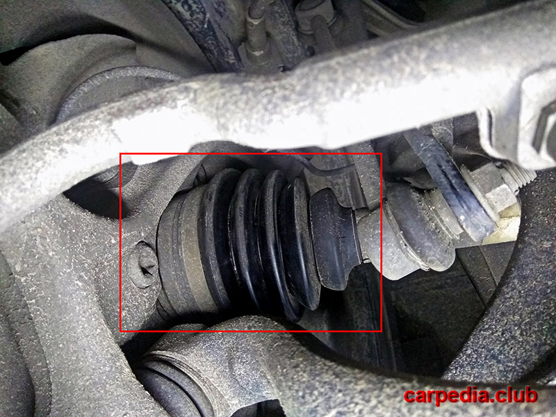Размещение защитного кожуха (пыльника) ШРУСа переднего колеса BMW X5 F15
