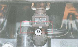 Схема проверки сопротивления топливной форсунки Renault Logan