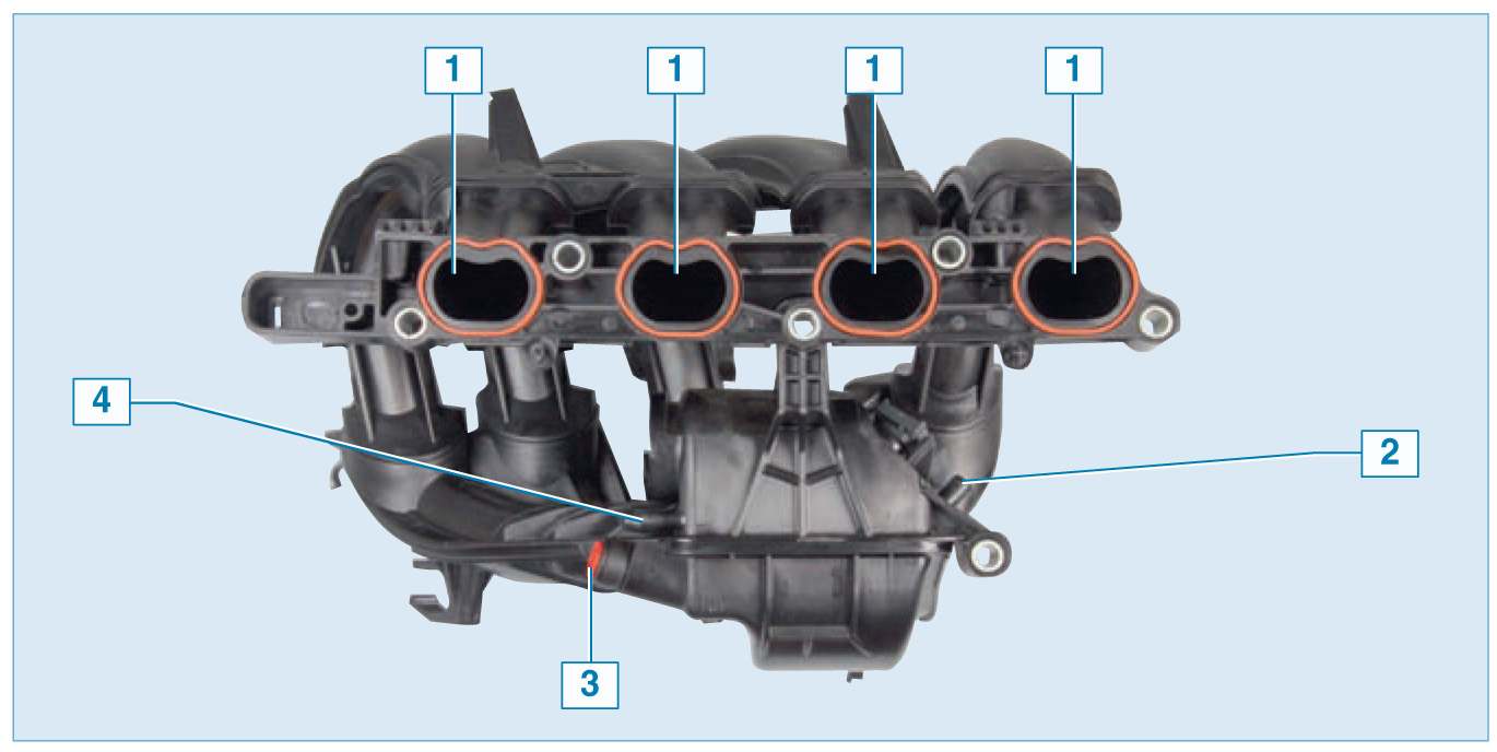 Элементы впускного трубопровода автомобиля Ford Focus 2