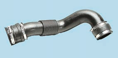 Резиновый гофрированный воздухоподводящий рукав соединяющий фильтр с дроссельным узлом Chery Tiggo