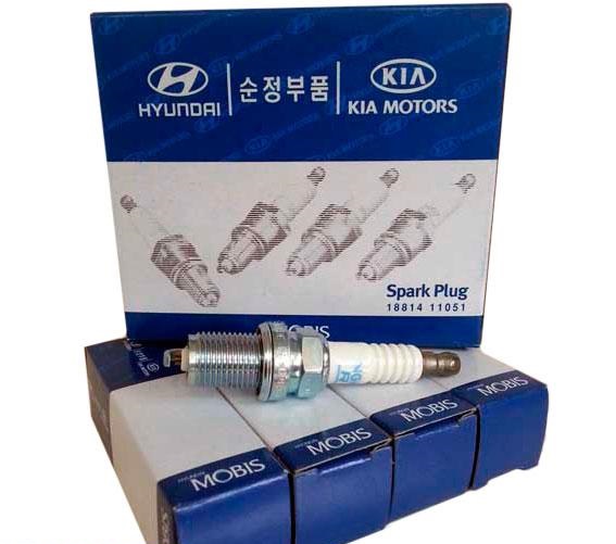 Свечи зажигания 18814-11051 на автомобиле Hyundai Accent MC