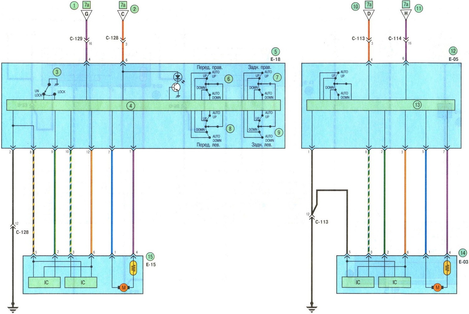 Схема работы и управления стеклоподъемниками Mitsubishi Outlander XL