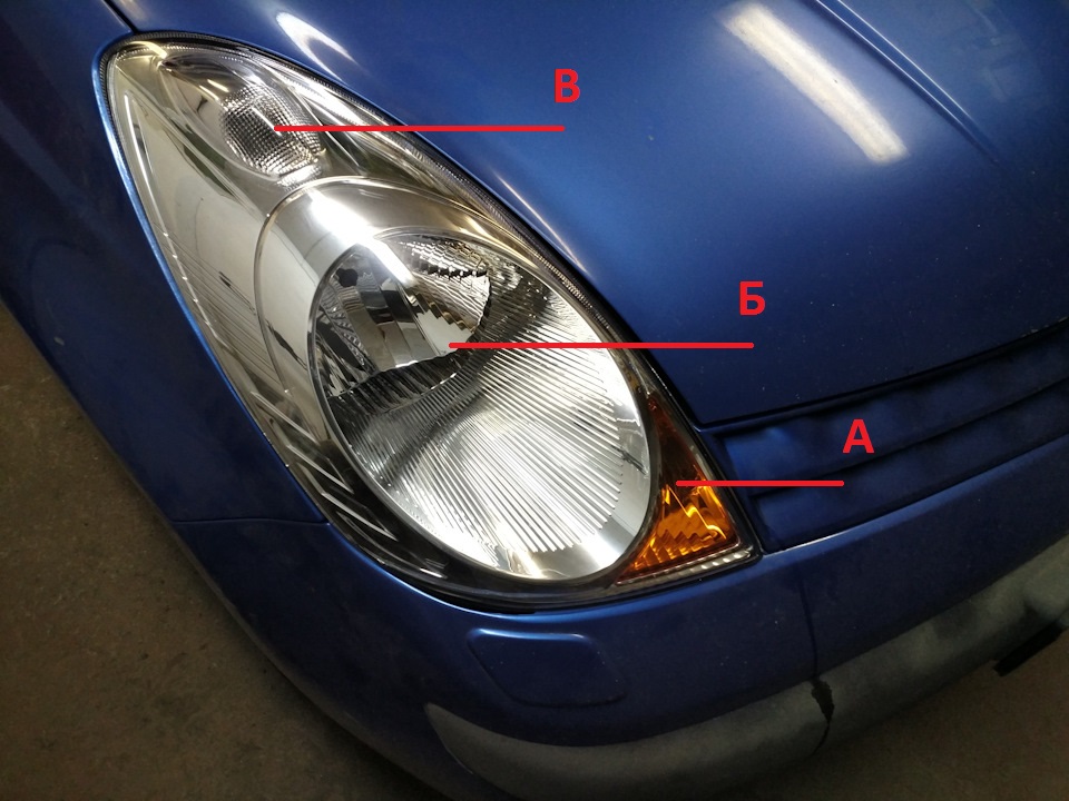 Проверка внешних осветительных приборов Nissan Note 2004 - 2012